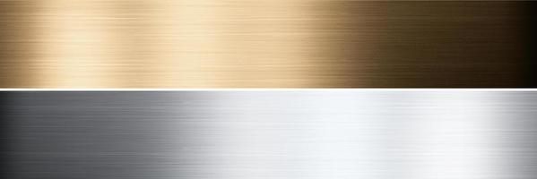 Gold, silver and bronze collection. Metal background. 3d rendering photo