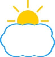 pictogram wolk met zon png