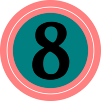 number icon design png