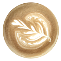 oben auf Kaffee Latte. png