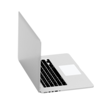 portátil moderno aislado sobre fondo blanco con trazado de recorte. ilustración 3d png
