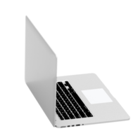 moderne laptop geïsoleerd op een witte achtergrond met uitknippad. 3D illustratie. png