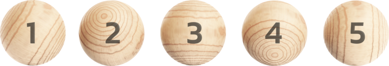 Wooden balls isolated on transparent background. png