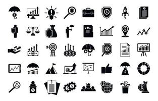 Crisis manager icons set, simple style vector