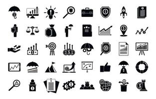 Crisis manager icons set, simple style vector