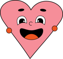 cuore funky del personaggio dei cartoni animati divertente png