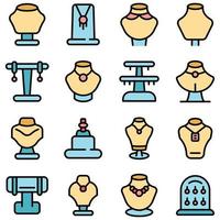 Jewelry dummy icon, outline style vector