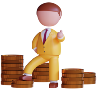 personaje de hombre de negocios 3d png