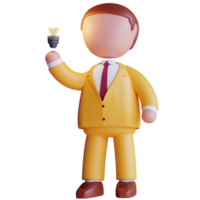 3d businessman character png