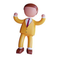 personagem de empresário 3D png