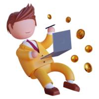 3d businessman character png