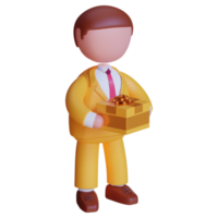 3D-Geschäftsmann-Charakter png