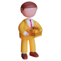 personagem de empresário 3D png