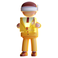 3d businessman character png