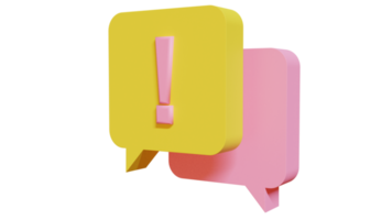 3d question conversation icon png