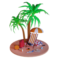 3d travel when summer holiday icon png