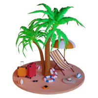 3d travel when summer holiday icon png