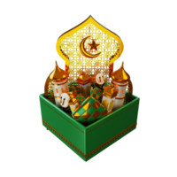 3d Eid Mubarak png