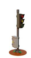 3d traffic light png