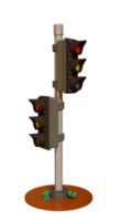 3d traffic light png