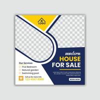 Real estate social media post free vector