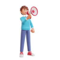 menino bonito com megafone png