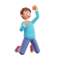 cute boy happy jump png