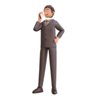 businessman and mobile phone png