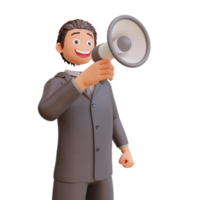 bussinesman with megaphone png