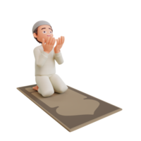 illustration muslim boy praying png