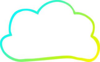 cold gradient line drawing cartoon weather cloud vector