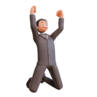 bussinesman happy jump png