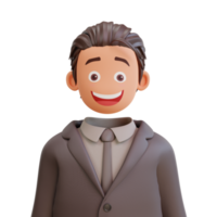 avatar de desenho animado de empresário