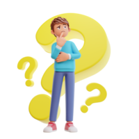 illustration student with question mark png