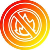 no flames circular in hot gradient spectrum vector