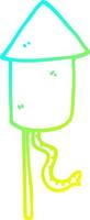 cold gradient line drawing cartoon firework vector