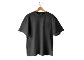 camiseta negra aislada percha blanca png