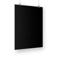 affiche noire isolée avec clips