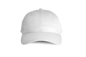 vista frontal de gorra blanca aislada png