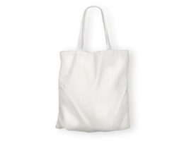 Isolated white tote bag png
