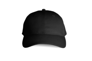 casquette noire isolée vue de face png