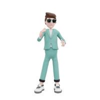 3d rendering business man talking pose photo