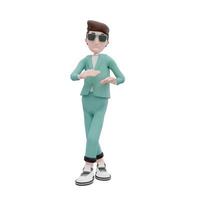 3d rendering businessman have fun pose photo