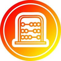 traditional abacus in hot gradient spectrum vector