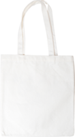 Canvas bag  white color on isolated transparency background. png