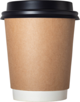 Paper cup for hot coffee on isolated transparency background. png