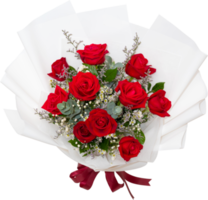 bouquet de roses rouges fleur fond de transparence. png