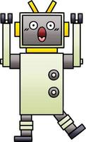 gradient shaded cartoon robot vector