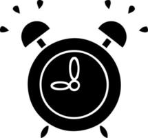 flat symbol ringing alarm clock vector