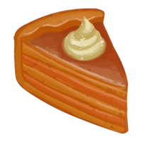 cheesecake aquarela, clipart de decoração pintada à mão png